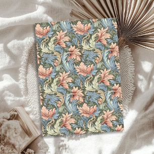 Papier Mousseline William Morris inspiré bleu pastel bleu sauge