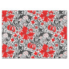 William Morris Iris et Lily, noir, blanc et rouge