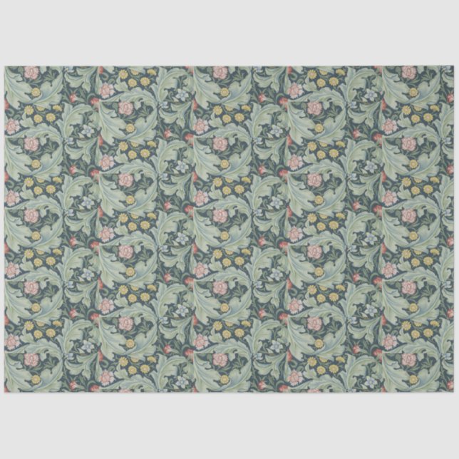 Papier Mousseline William Morris Leicester Carnation des fleurs Feui (Recto)