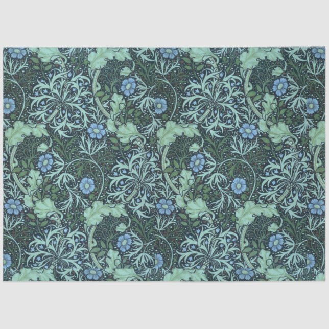 Papier Mousseline William Morris Motif d'algues (Recto)