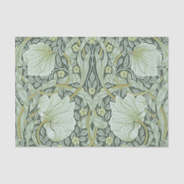 Papier Mousseline William Morris, motif de nouveau d'art, bel art (Recto)