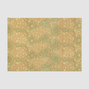 Papier Mousseline William Morris MOTIF EN papier Tissu JAUNE