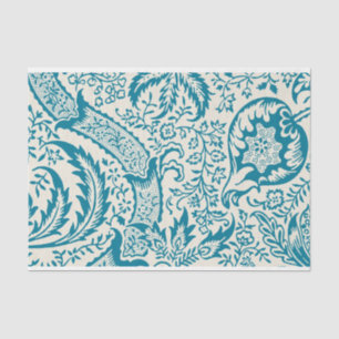 Papier Mousseline William Morris, motif indien, Turquoise