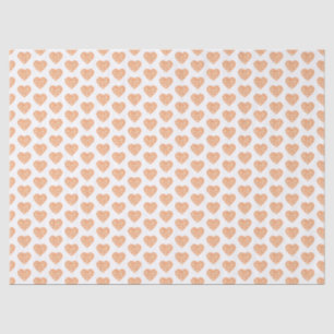 Papier Mousseline William Morris Orange Floral Heart Decoupage