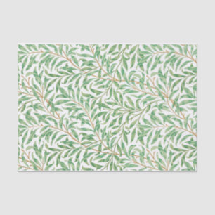 Papier Mousseline William Morris Pastel Green Willow Leaf Branches