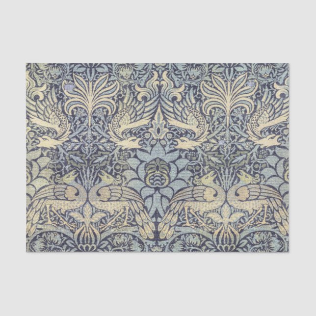 Papier Mousseline William Morris Peacock et Dragon (Recto)