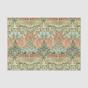 Papier Mousseline William Morris Peacock et Dragon