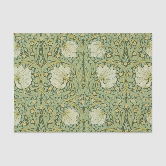 Papier Mousseline William Morris Pimpernel Fond d'écran bleu Floral (Recto)