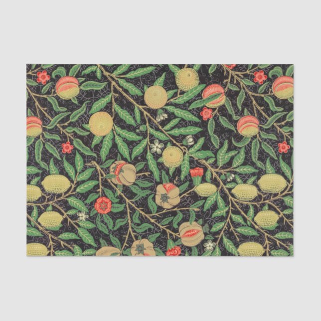Papier Mousseline William Morris Pomegranit Design Tissue Paper (Recto)