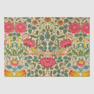 Papier Mousseline William Morris Rose Floral Chintz rose