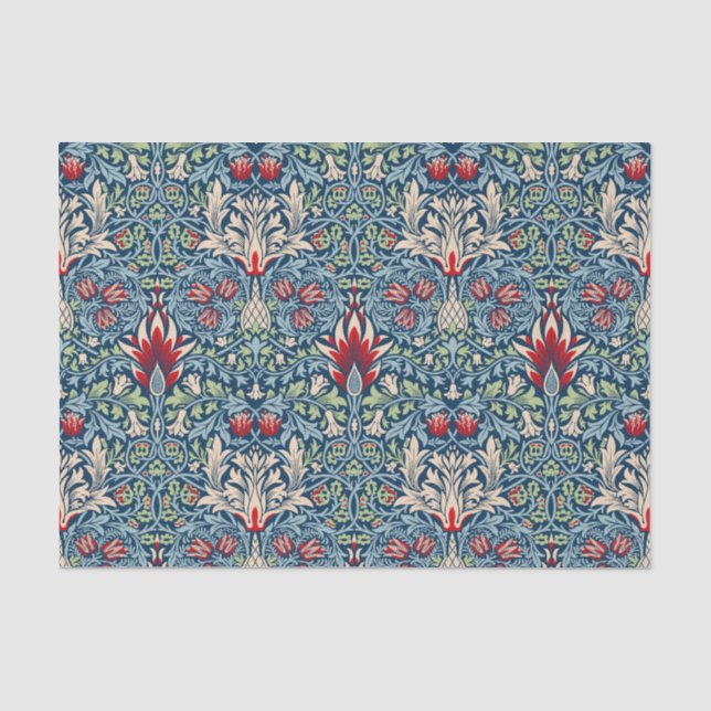 Papier Mousseline William Morris Snakeshead Fritillaire Floral Desig (Recto)