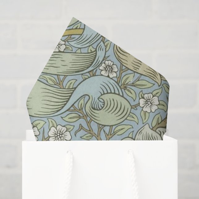 Papier Mousseline William Morris Spring Thicket : Floral antique (Sac cadeau)