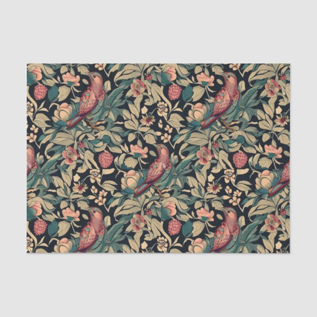 Papier Mousseline William Morris Strawberry Thief (Recto)