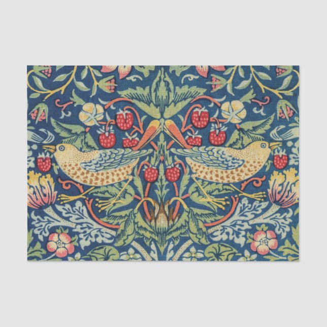 Papier Mousseline William Morris - Thief aux fraises (Recto)
