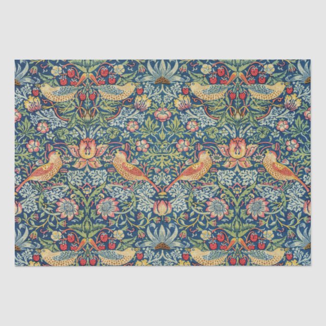 Papier Mousseline William Morris - Thief aux fraises (Recto)