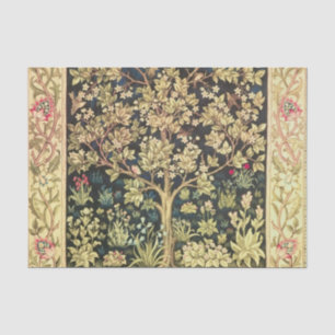 Papier Mousseline William Morris Tree of Life Floral Vintage