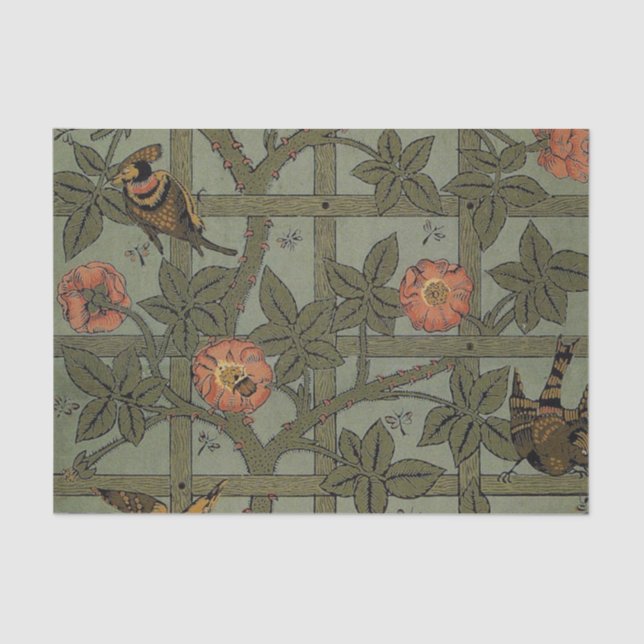Papier Mousseline William Morris Trellis Wallpaper Art (Recto)