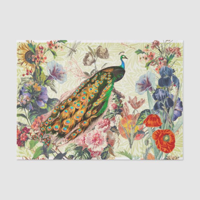 PAPIER MOUSSELINE WILLIAM MORRIS, UN PAPIER DE PAIX, TISSU FLORAL (Recto)