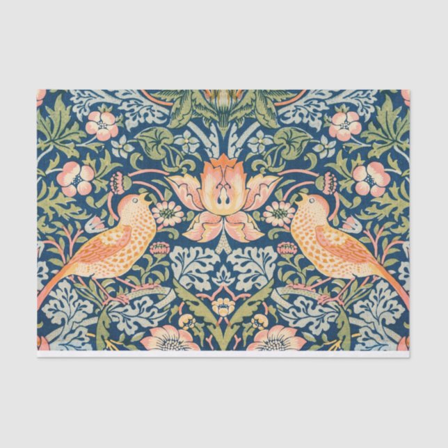 Papier Mousseline William Morris's Strawberry Thief (Recto)
