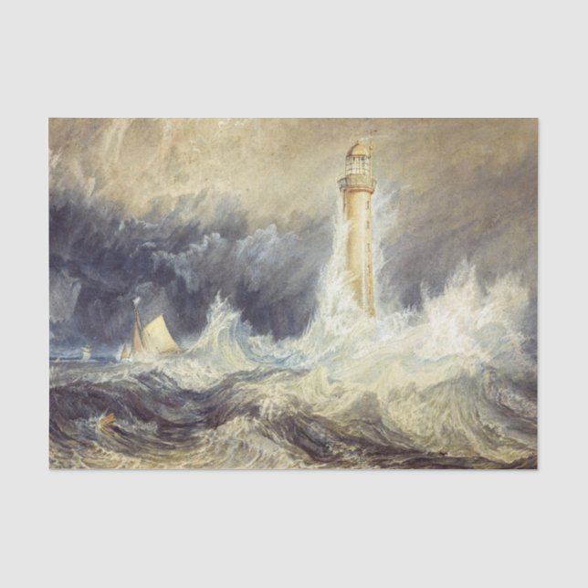 Papier Mousseline William Turner - Phare de Bell Rock (Recto)