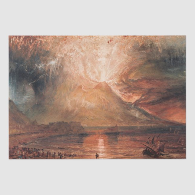 Papier Mousseline William Turner - Vésuve en éruption (Recto)
