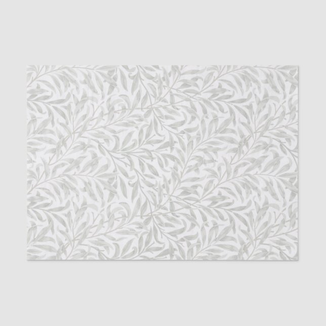 Papier Mousseline Willow de William Morris vert clair (Recto)