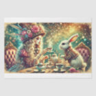 Wonderland Magic Girl and Rabbit Teatime Decoupage