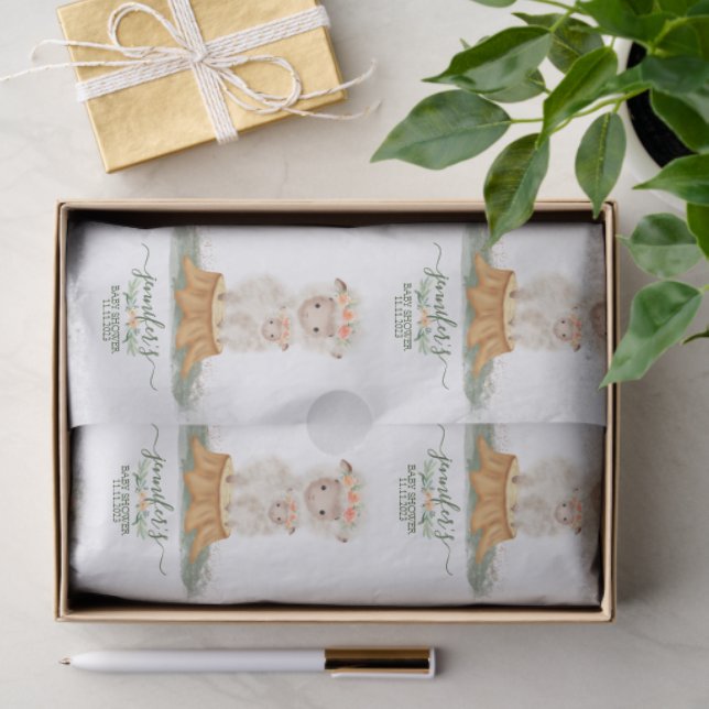 Papier Mousseline Woodland baby shower package Sheep (Cadeau)