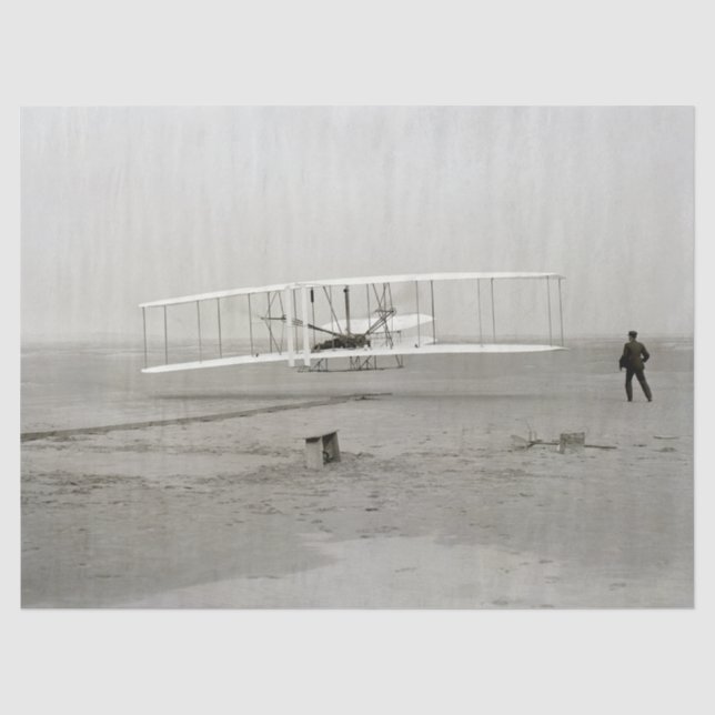 Papier Mousseline Wright Brothers Flyer First Plane Flight Aviation (Recto)