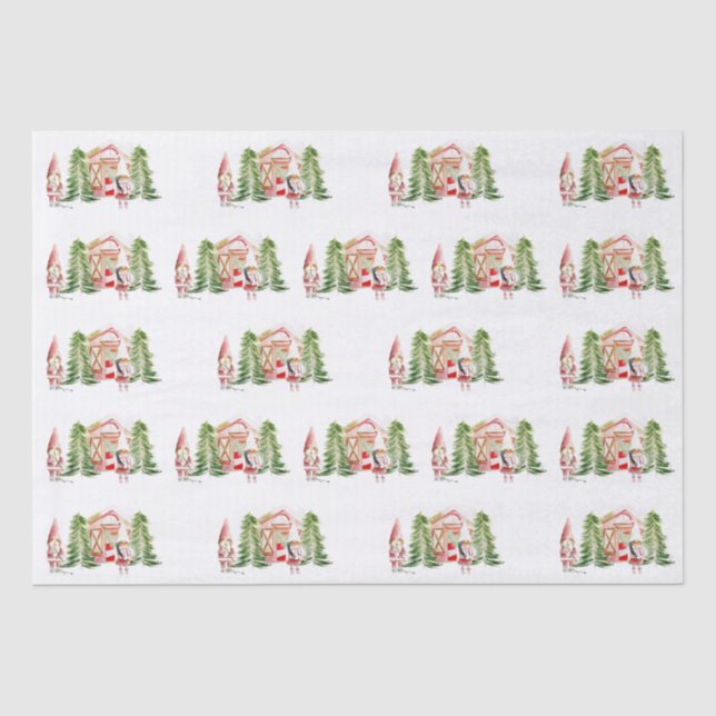 Papier Mousseline XMAS Gnome Design 5 (Recto)