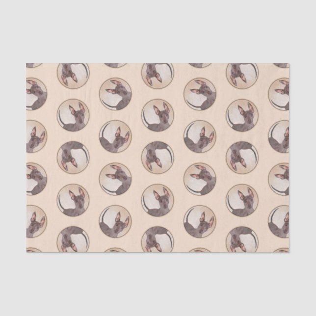 Papier Mousseline Xoloitzcuintli Peinture Foie Sans Cheveux Art Chie (Recto)