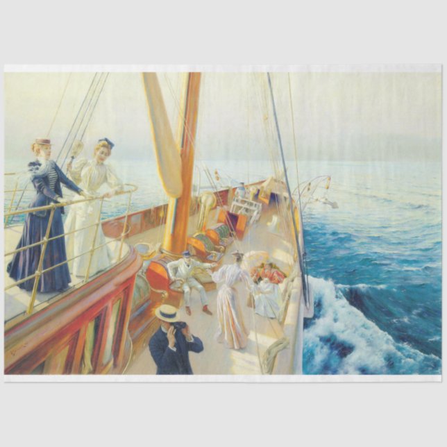 Papier Mousseline Yachting in the Mediterranean (par J.L. Stewart) (Recto)