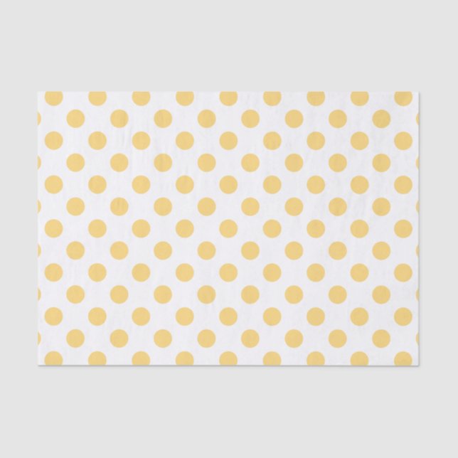 Papier Mousseline Yellow polkadots (Recto)