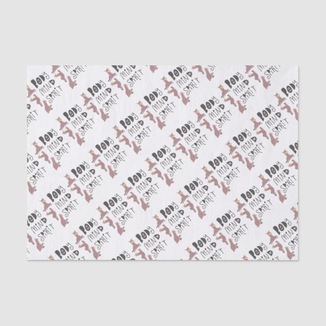 Papier Mousseline Yoga Llamas (Recto)