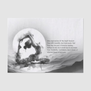 Papier Mousseline Yoga Reiki à une jambe King Pigeon Pose Aquarelle