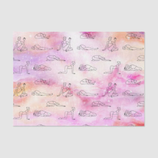 Papier Mousseline Yoga rose (Design 33 Pink Series)