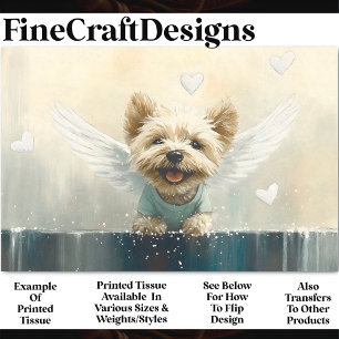 Papier Mousseline Yorkshire Terrier Chien Avec Des Ailes Dans La Nei