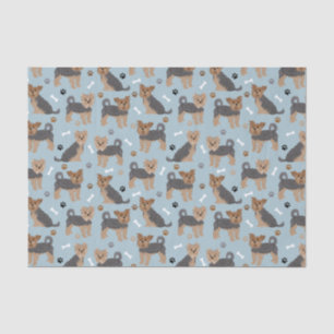 Papier Mousseline Yorkshire Terrier Paws et Bones Yorkie Chien