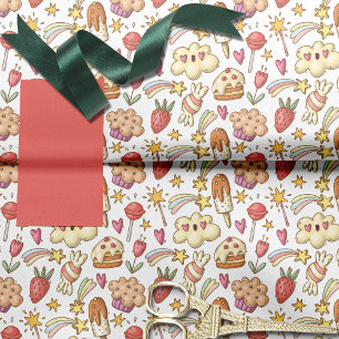Papier Mousseline Yummy Traitements et Motif Rainbows