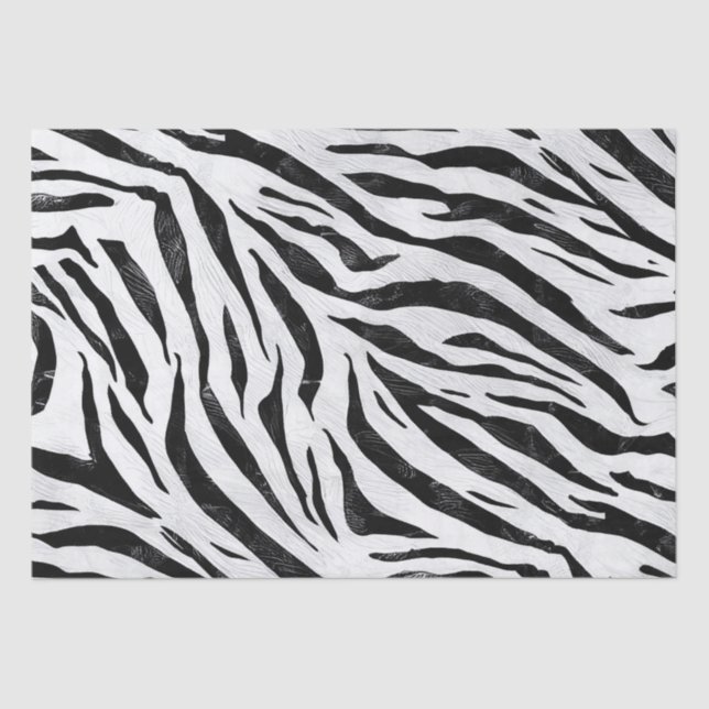 Papier Mousseline Zebra Stripes Poster de animal Découpage Tissu (Recto)