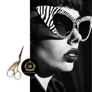 Papier Mousseline Zebra Vintage Glam noir blanc découpage