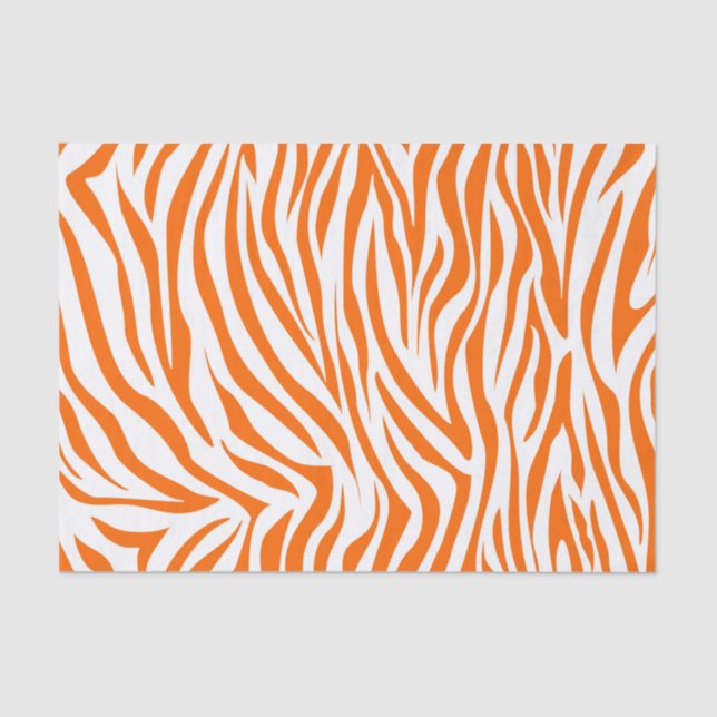 Papier Mousseline Zèbre de safari de mandarine (Recto)