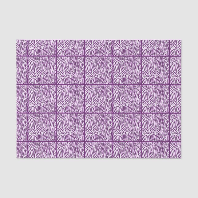 Papier Mousseline Zèbre de safari de violette africaine, conception (Recto)