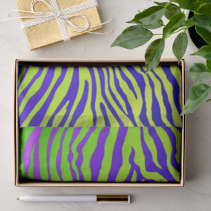 Papier Mousseline Zèbre vert