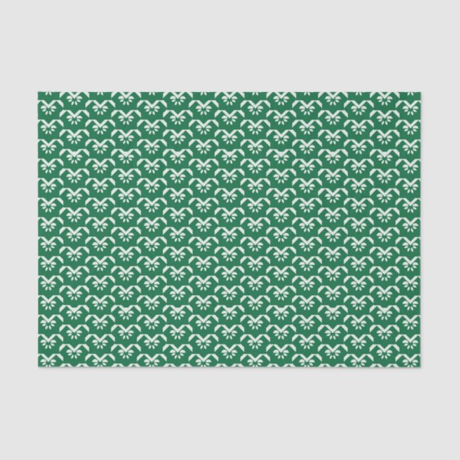Papier Mousseline Zigzag floral vert (Recto)