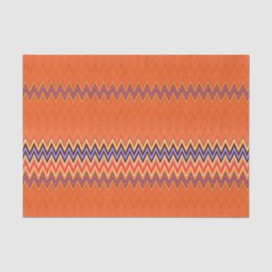 Papier Mousseline Zigzag Orange