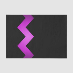 Papier Mousseline Zigzag violet classique sur noir