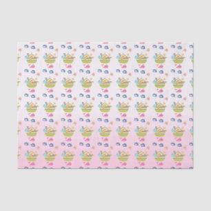 Papier Mousseline Zoo mignon Arche animal avec papillon et baleine