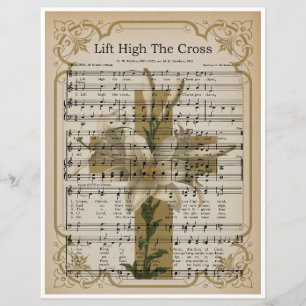 Papier Musique Art Lift Haut la croix