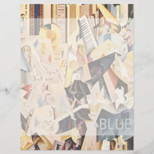 Papier Musique vintage, Jazz Art Déco, Rhapsody en Bleu
